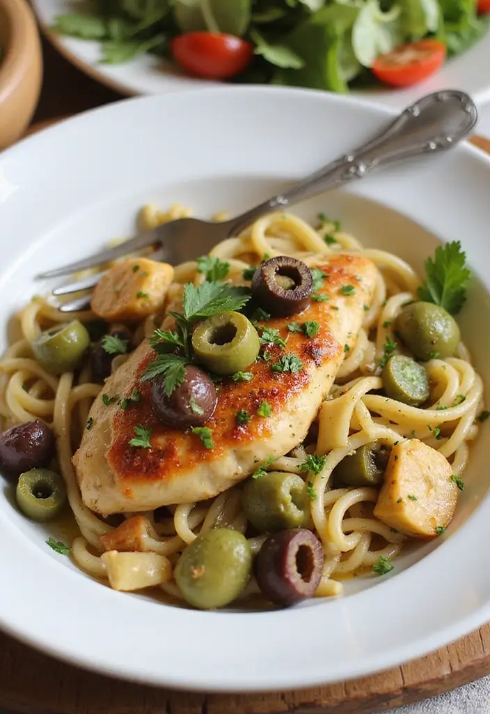 27 Olive Garden Chicken Pasta Crockpot Meals That Are Pure Comfort - 11. Mediterranean Olive Garden Chicken Pasta