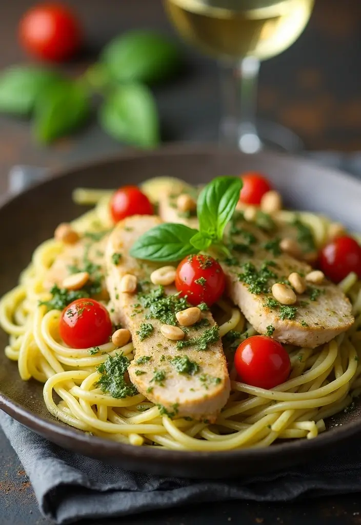 27 Olive Garden Chicken Pasta Crockpot Meals That Are Pure Comfort - 14. Olive Garden Chicken Pesto Pasta