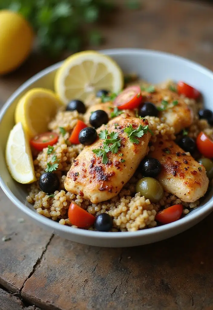 27 Olive Garden Chicken Pasta Crockpot Meals That Are Pure Comfort - 21. Mediterranean Olive Garden Chicken Quinoa