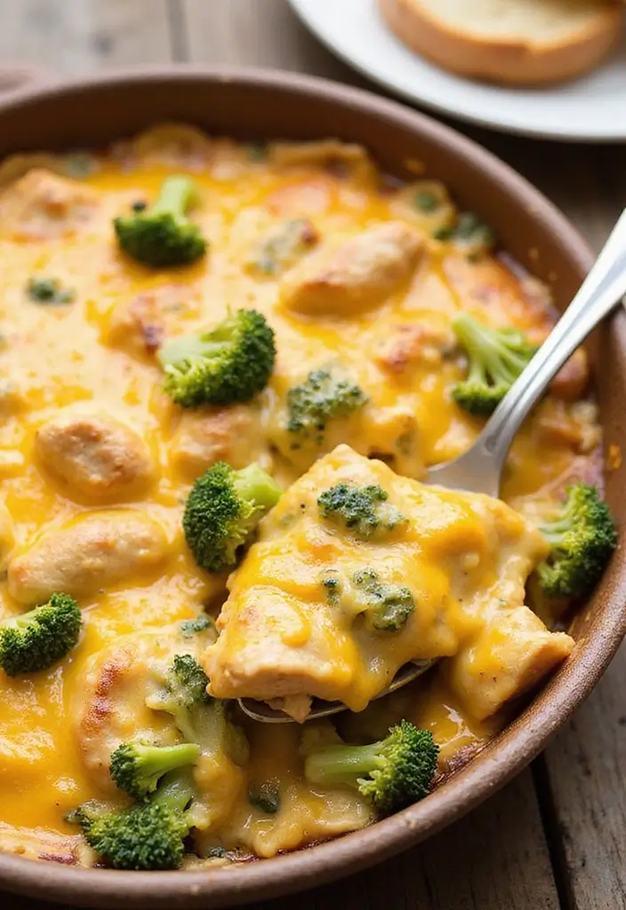 27 Olive Garden Chicken Pasta Crockpot Meals That Are Pure Comfort - 27. Olive Garden Chicken and Cheesy Broccoli Bake
