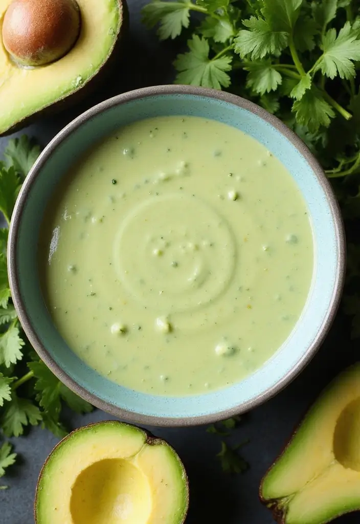 27 Olive Garden Salad Dressing Recipe Variations You Can Make at Home - 22. Cilantro Avocado Dressing