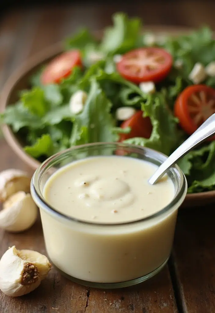 27 Olive Garden Salad Dressing Recipe Variations You Can Make at Home - 5. Garlic Parmesan Dressing