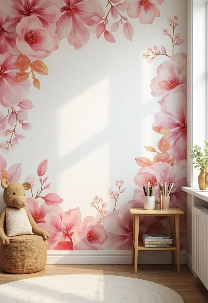 27 Over the Garden Wall Wallpaper Designs for Whimsical Screens - 13. Floral Watercolor Dreams