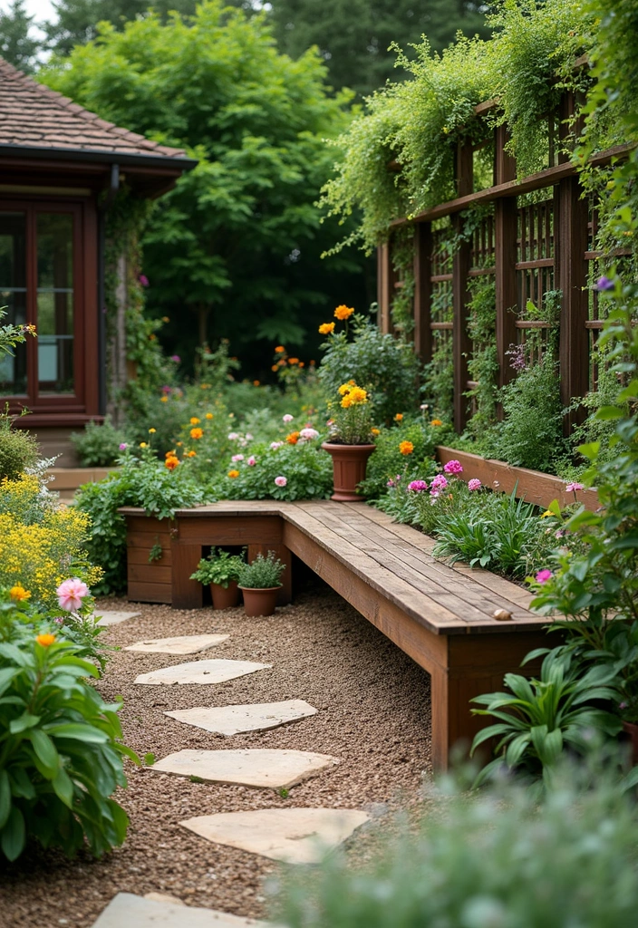 27 Raised Garden Beds Layout Design Landscaping Ideas for a Perfect Backyard - 14. Raised Beds with Built-in Seating for Relaxation