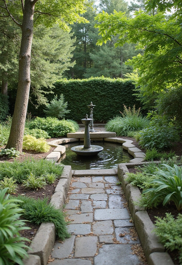 27 Raised Garden Beds Layout Design Landscaping Ideas for a Perfect Backyard - 20. Raised Beds with Water Features for Serenity