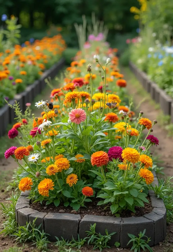 27 Raised Garden Beds Layout Design Landscaping Ideas for a Perfect Backyard - 21. Pollinator-Friendly Raised Beds for Biodiversity