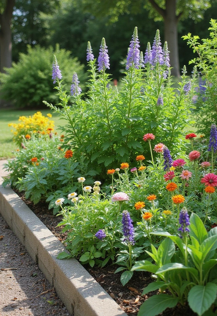 27 Raised Garden Beds Layout Design Landscaping Ideas for a Perfect Backyard - 23. Edible Border Garden Beds for a Fresh Look