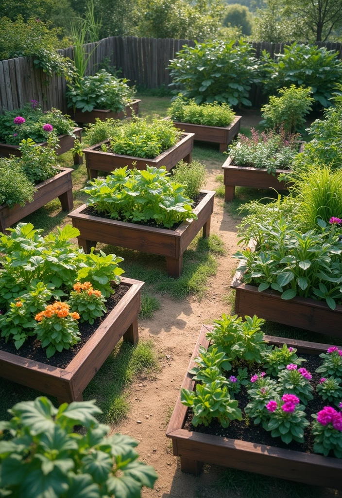 27 Raised Garden Beds Layout Design Landscaping Ideas for a Perfect Backyard - 25. Modular Planter Boxes for Versatile Gardening