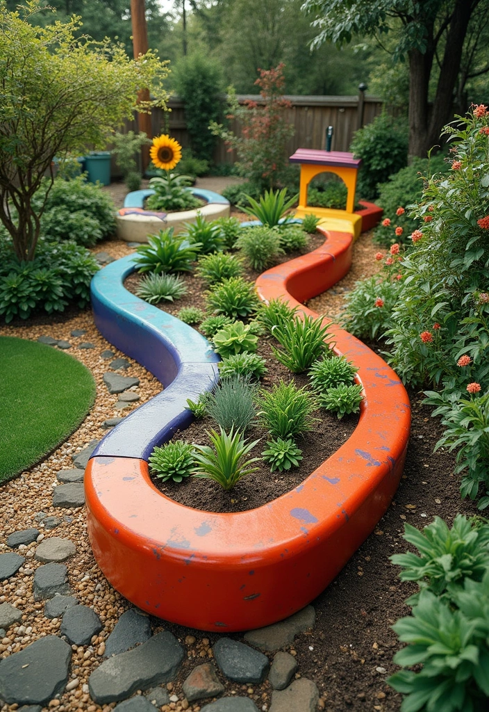 27 Raised Garden Beds Layout Design Landscaping Ideas for a Perfect Backyard - 27. Artistic Raised Beds for Creative Expression