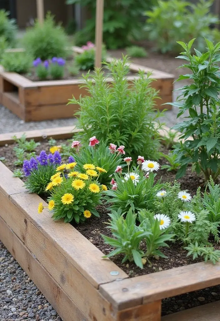 27 Raised Garden Beds Layout Design Landscaping Ideas for a Perfect Backyard - 6. DIY Pallet Garden Beds: Rustic Charm