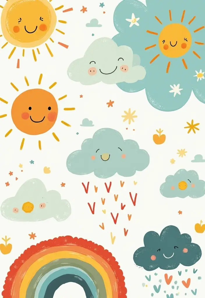 27 Stunning Over the Garden Wall Art You'll Want to Frame - 4. Whimsical Weather Scenes