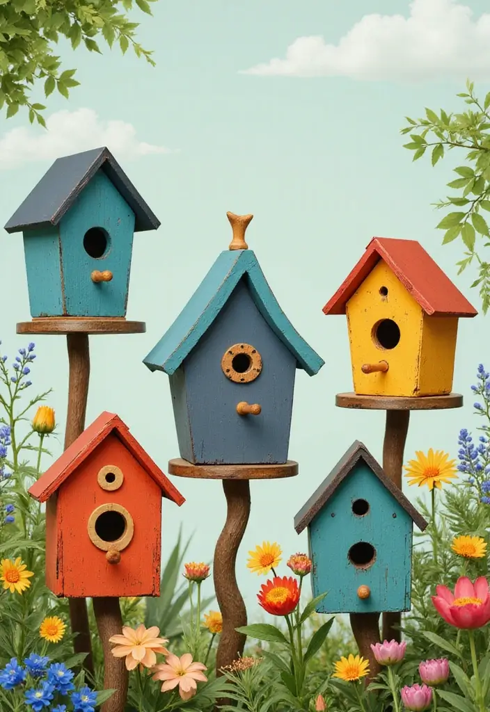 27 Stunning The Beast Over the Garden Wall Art Inspirations - 10. Whimsical Birdhouses