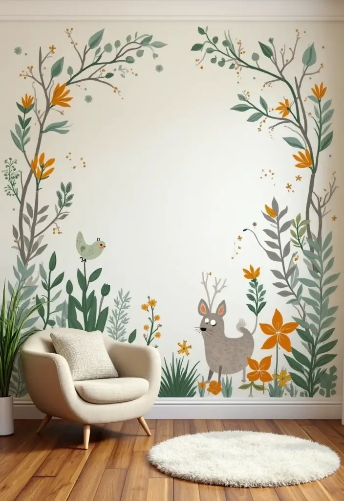 27 Stunning The Beast Over the Garden Wall Art Inspirations - 23. Nature-inspired Wall Decals