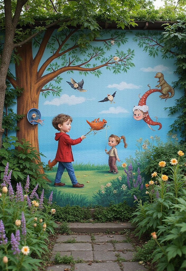 27 Stunning The Beast Over the Garden Wall Art Inspirations - 6. Storytelling Murals