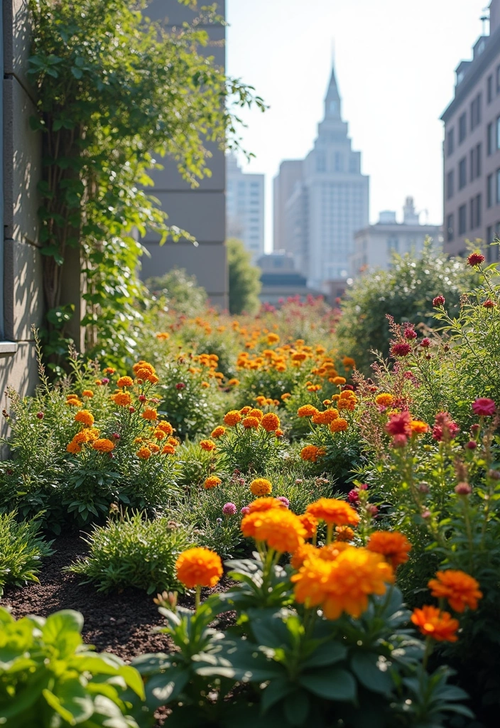 28 Roof Top Garden Ideas Terrace Design for Modern Homes - 12. Seasonal Planting