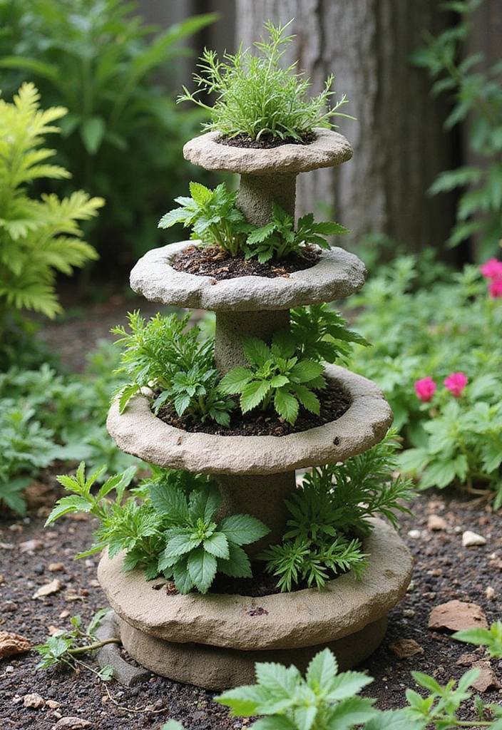 28 Roof Top Garden Ideas Terrace Design for Modern Homes - 14. Herb Spiral