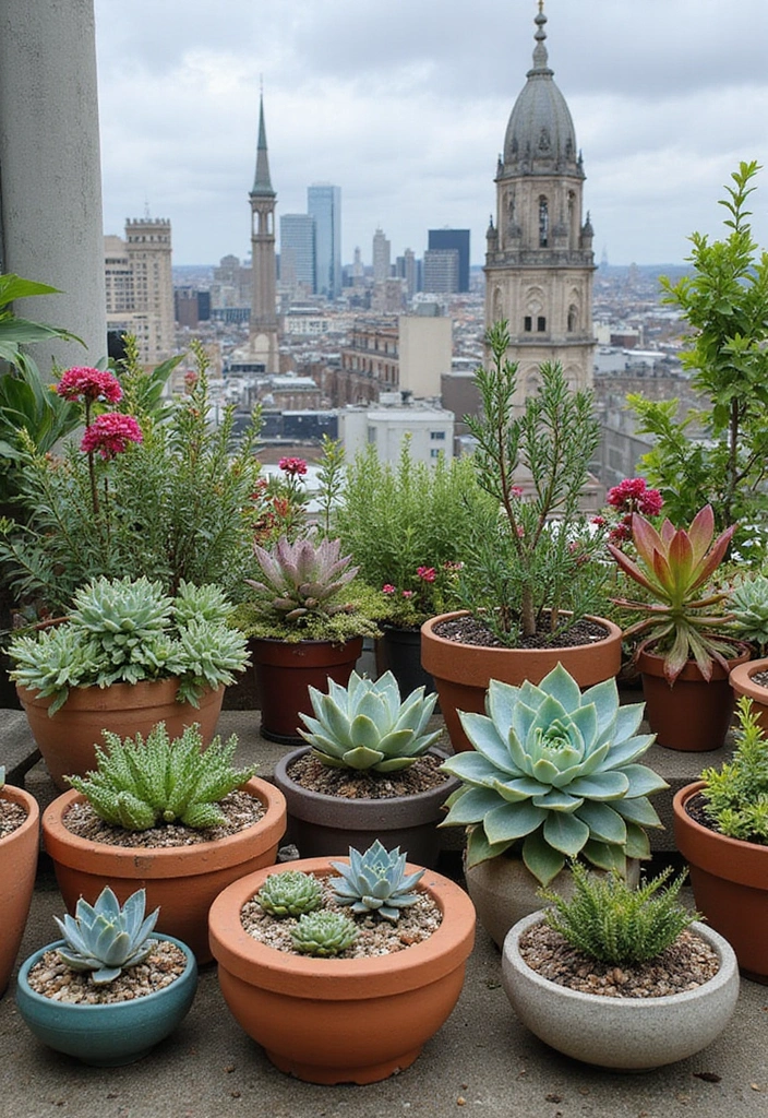 28 Roof Top Garden Ideas Terrace Design for Modern Homes - 22. Succulent Displays