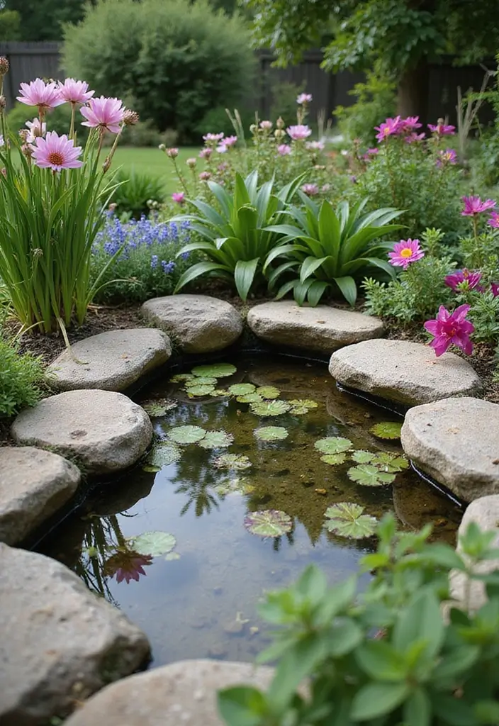 28 Small Garden Ideas on a Budget to Transform Your Tiny Yard - 19. Small Pond or Water Feature