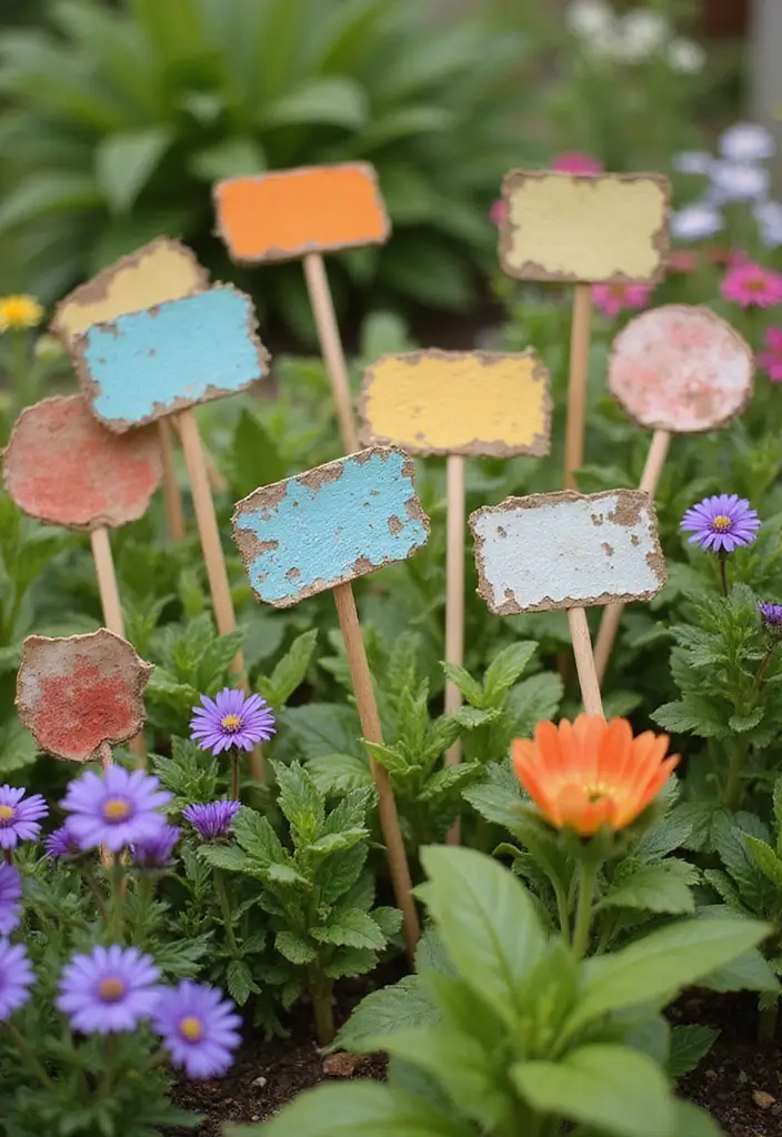 28 Small Garden Ideas on a Budget to Transform Your Tiny Yard - 22. Plant Labels