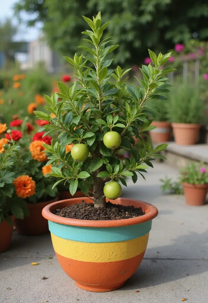 28 Small Garden Ideas on a Budget to Transform Your Tiny Yard - 9. Miniature Fruit Trees