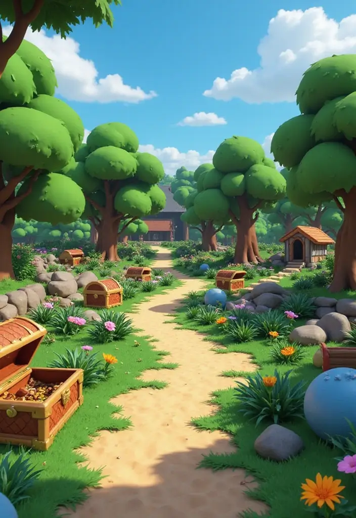 30 Creative Grow a Garden Roblox Ideas for Aesthetic Builds - 16. Adventure Garden