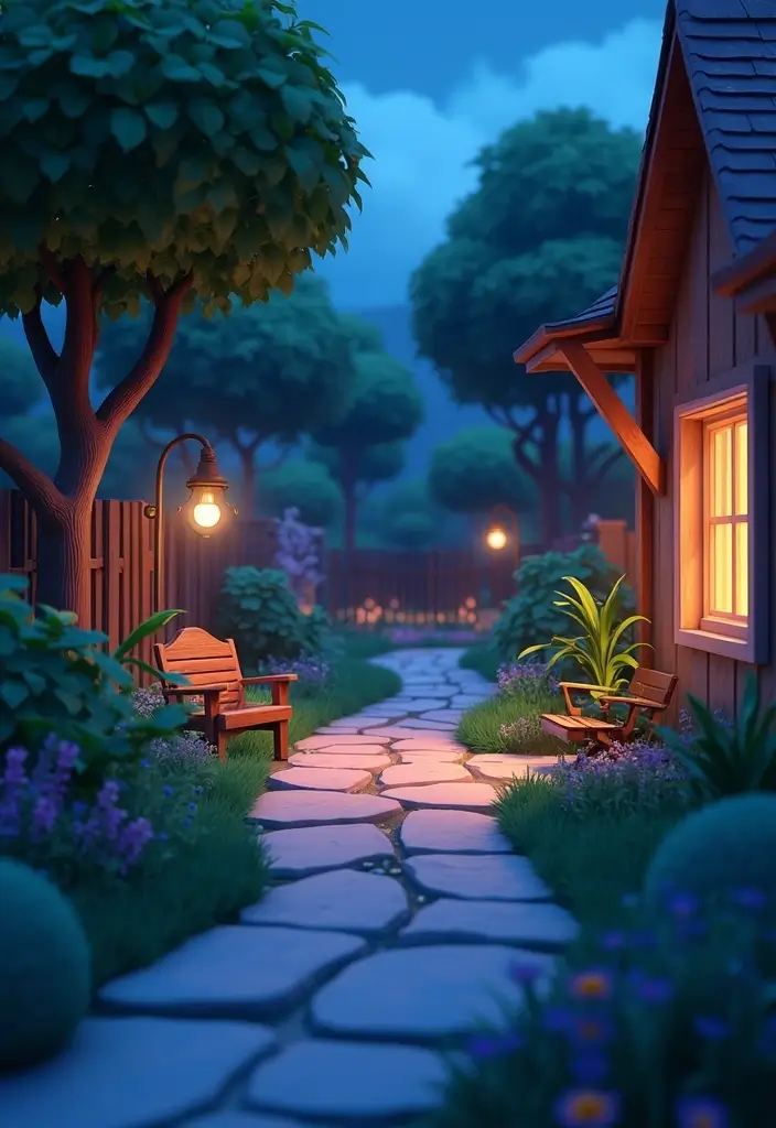 30 Creative Grow a Garden Roblox Ideas for Aesthetic Builds - 18. Night Garden