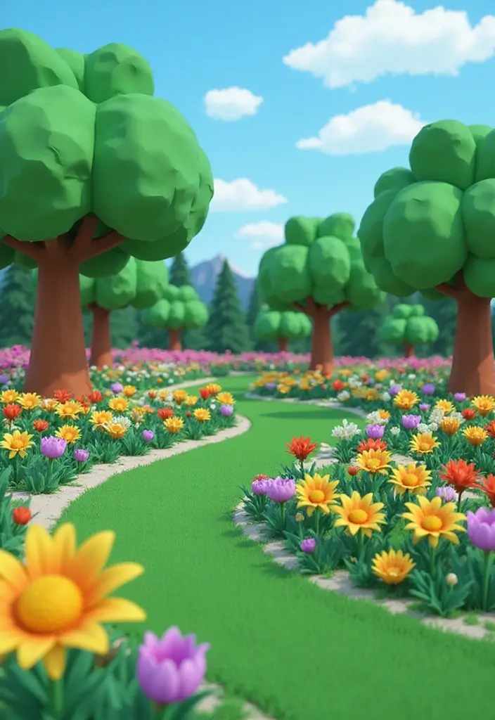 30 Creative Grow a Garden Roblox Ideas for Aesthetic Builds - 21. Interactive Garden