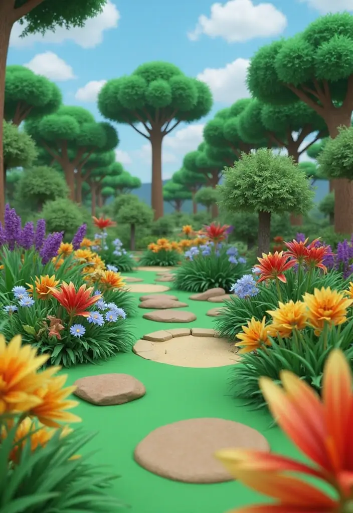 30 Creative Grow a Garden Roblox Ideas for Aesthetic Builds - 29. Puzzle Garden