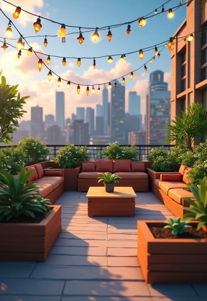 30 Creative Grow a Garden Roblox Ideas for Aesthetic Builds - 7. Urban Rooftop Garden