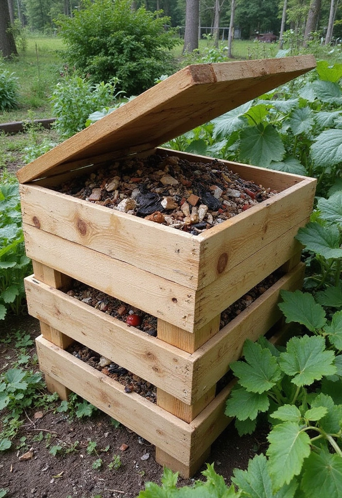 30 Easy Garden Ideas on a Budget for Every Homeowner - 14. DIY Compost Bin