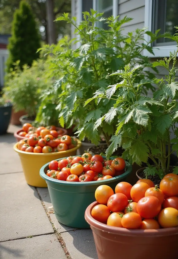 30 Easy Garden Ideas on a Budget for Every Homeowner - 15. Container Vegetables