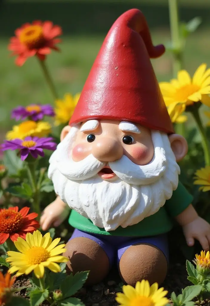 30 Easy Garden Ideas on a Budget for Every Homeowner - 28. DIY Garden Gnome