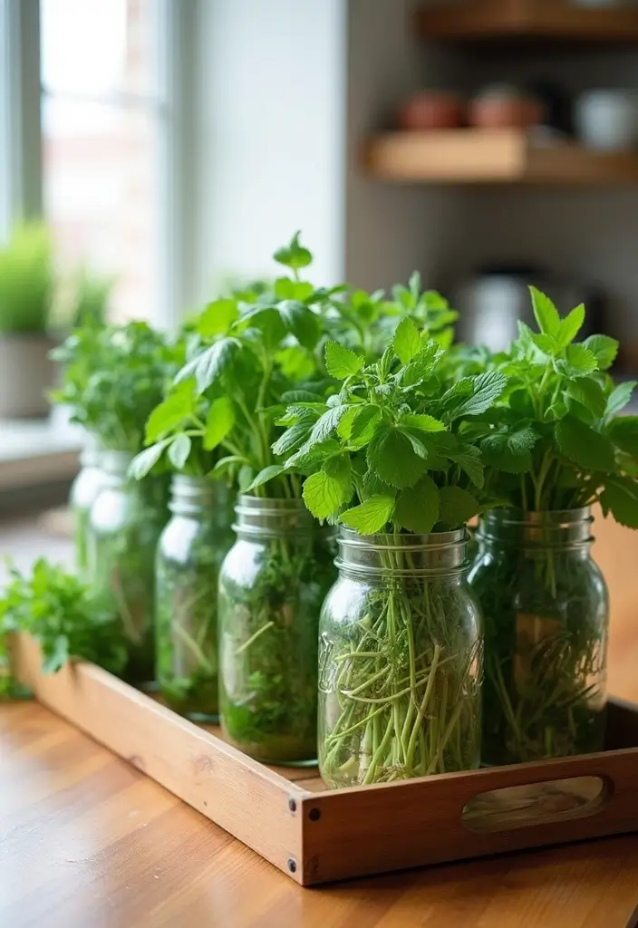 30 Easy Garden Ideas on a Budget for Every Homeowner - 6. Mason Jar Herb Garden