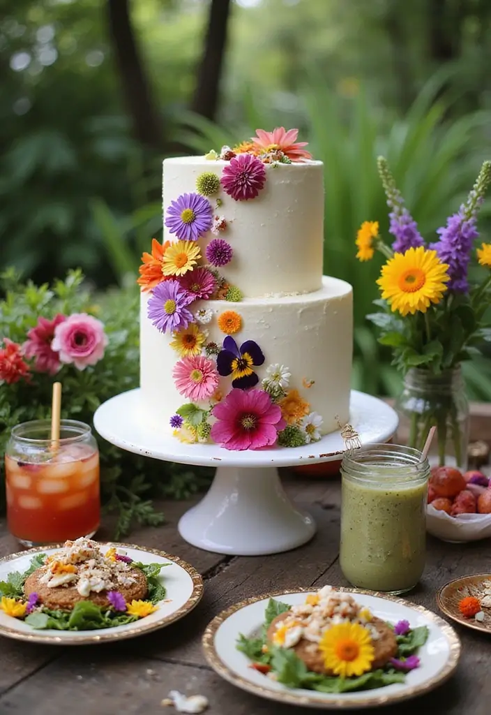 30 Garden Party Bridal Shower Ideas for a Dreamy Celebration - 10. Edible Flowers