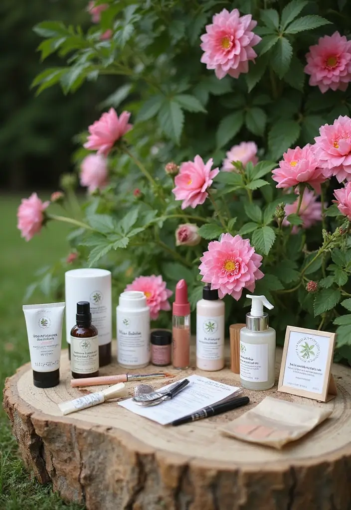 30 Garden Party Bridal Shower Ideas for a Dreamy Celebration - 11. Natural Makeup Station