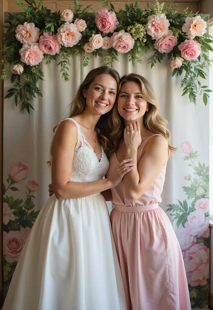 30 Garden Party Bridal Shower Ideas for a Dreamy Celebration - 14. Garden-Themed Photo Booth