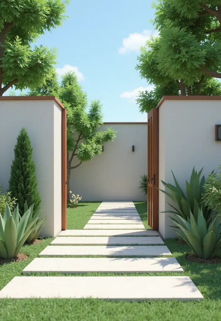 30 Grow a Garden Entrance Ideas Roblox Game Builds You’ll Love - 13. Minimalist Garden Entrance