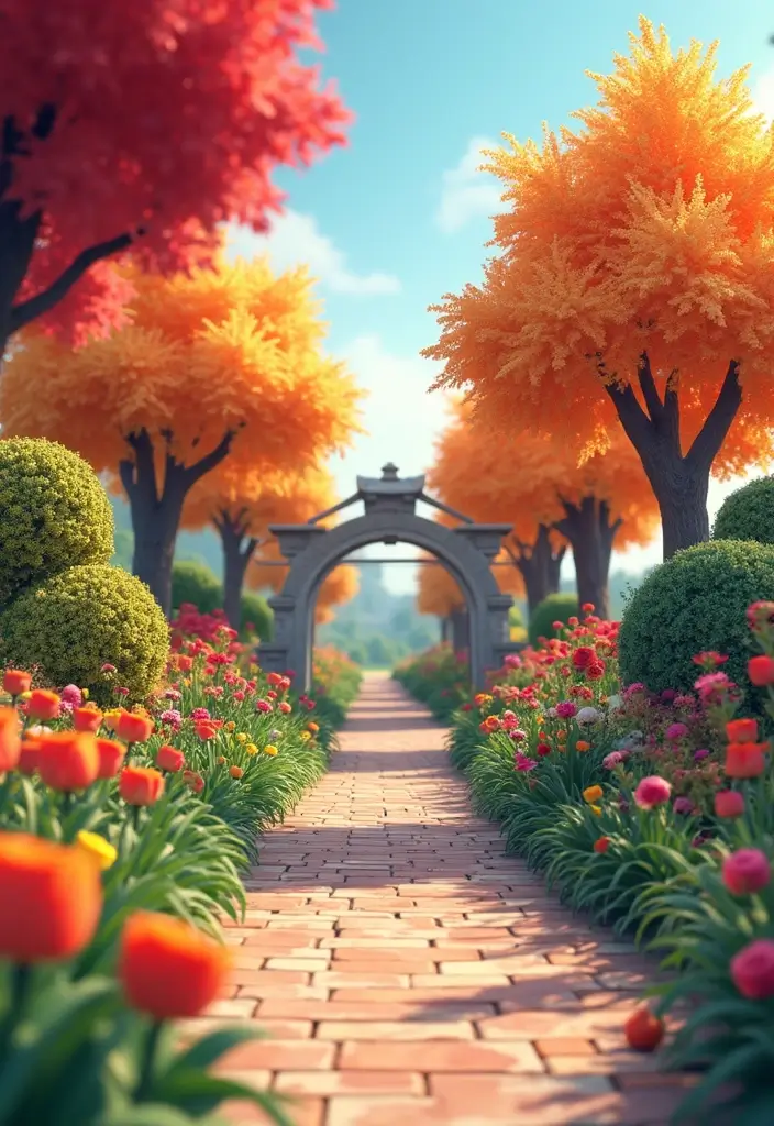 30 Grow a Garden Entrance Ideas Roblox Game Builds You’ll Love - 15. Seasonal Theme Entrance
