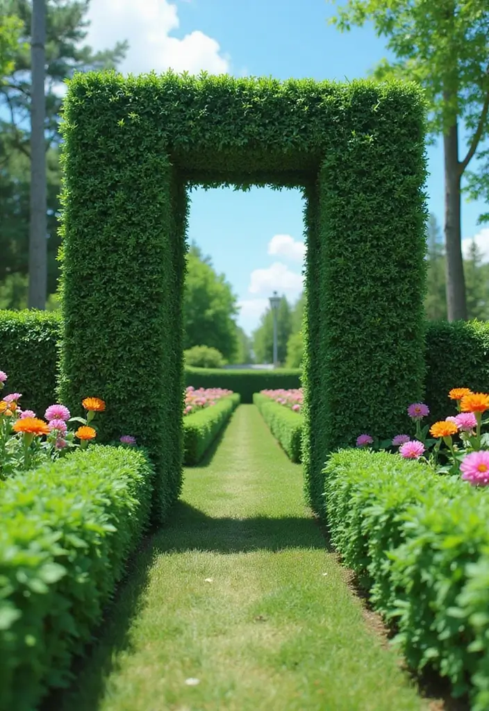30 Grow a Garden Entrance Ideas Roblox Game Builds You’ll Love - 28. Garden Maze Entrance