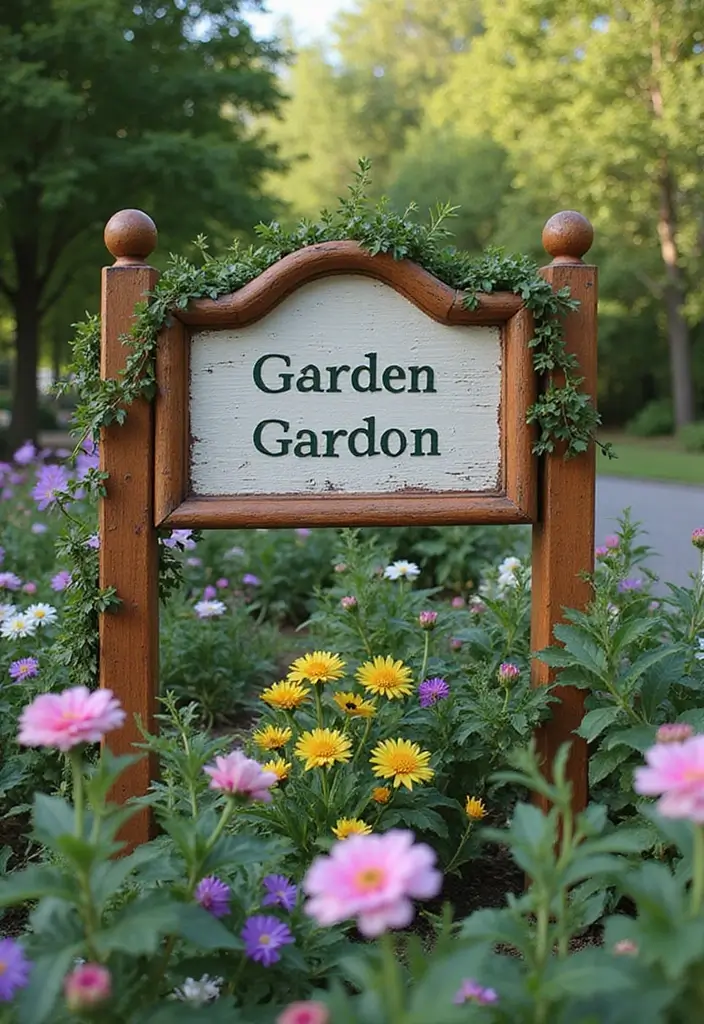 30 Grow a Garden Entrance Ideas Roblox Game Builds You’ll Love - 29. Personalized Entrance Sign