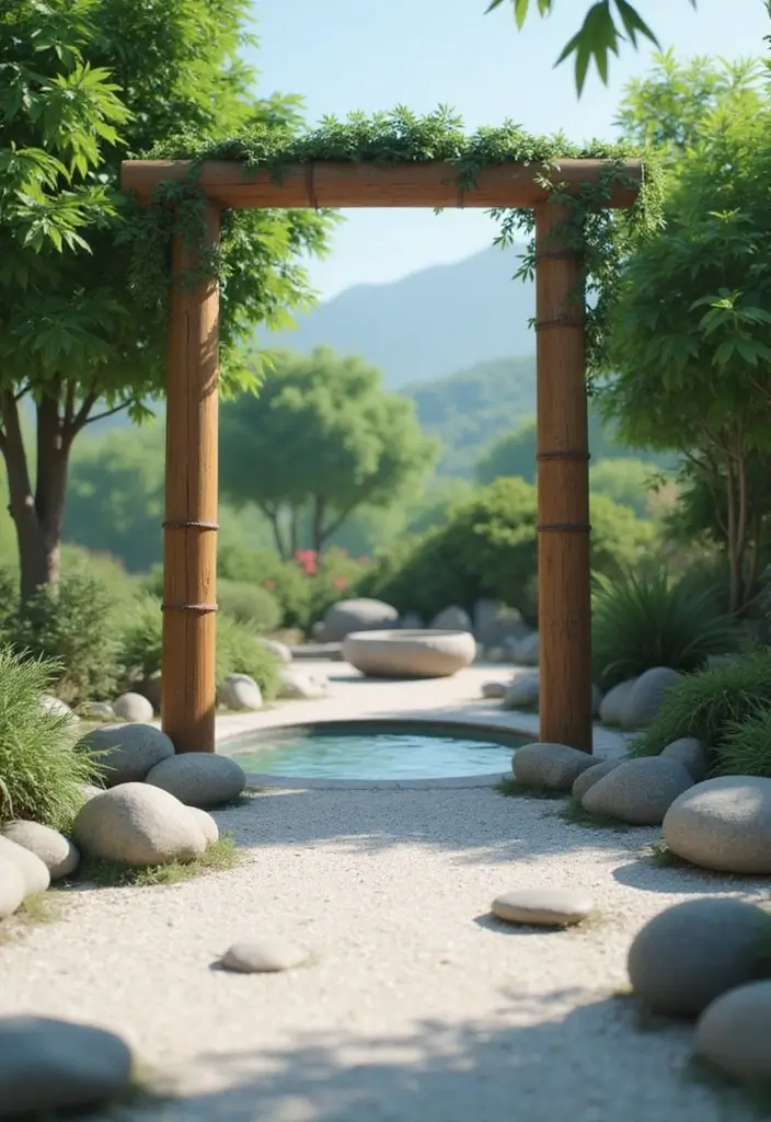 30 Grow a Garden Entrance Ideas Roblox Game Builds You’ll Love - 6. Zen Garden Entryway