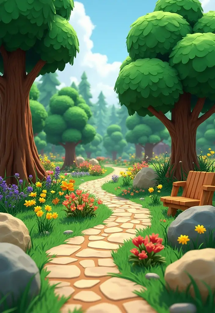 30 Inspiring Grow a Garden Roblox Game Layout Builds to Try - 13. Rustic Woodland Garden