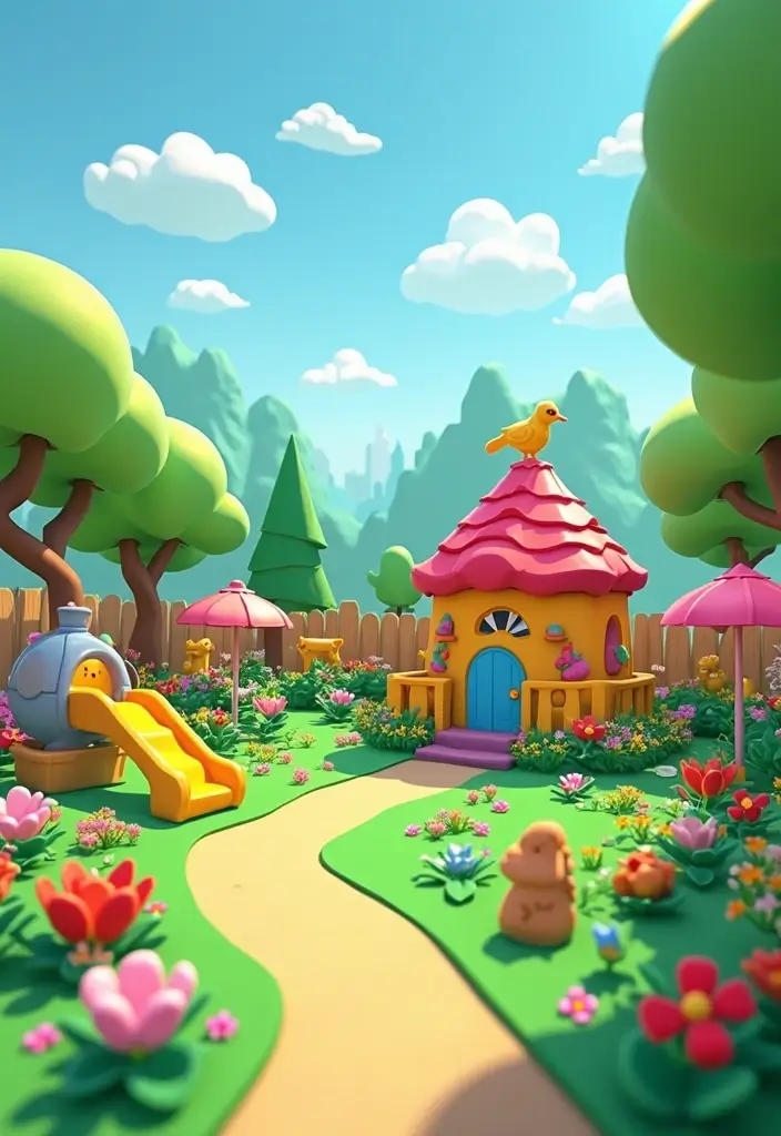 30 Inspiring Grow a Garden Roblox Game Layout Builds to Try - 15. Playful Children’s Garden