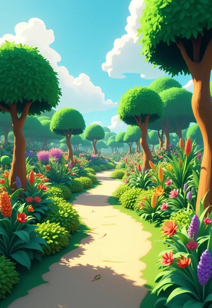 30 Inspiring Grow a Garden Roblox Game Layout Builds to Try - 16. Botanical Wonderland