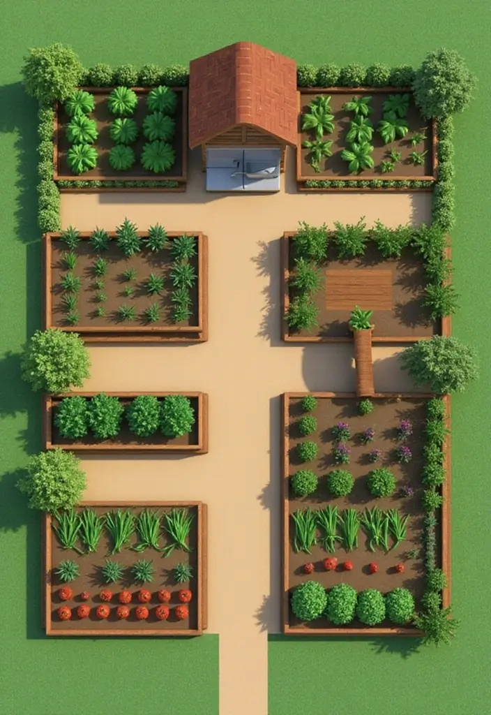 30 Inspiring Grow a Garden Roblox Game Layout Builds to Try - 17. Farm-to-Table Garden