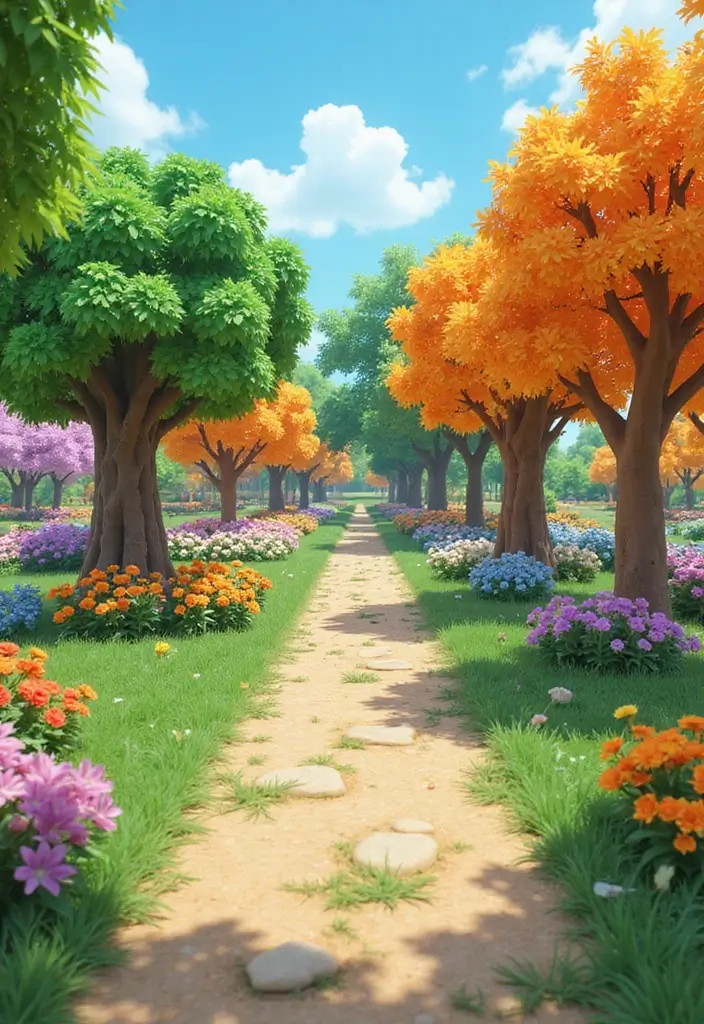 30 Inspiring Grow a Garden Roblox Game Layout Builds to Try - 18. Garden of Seasons