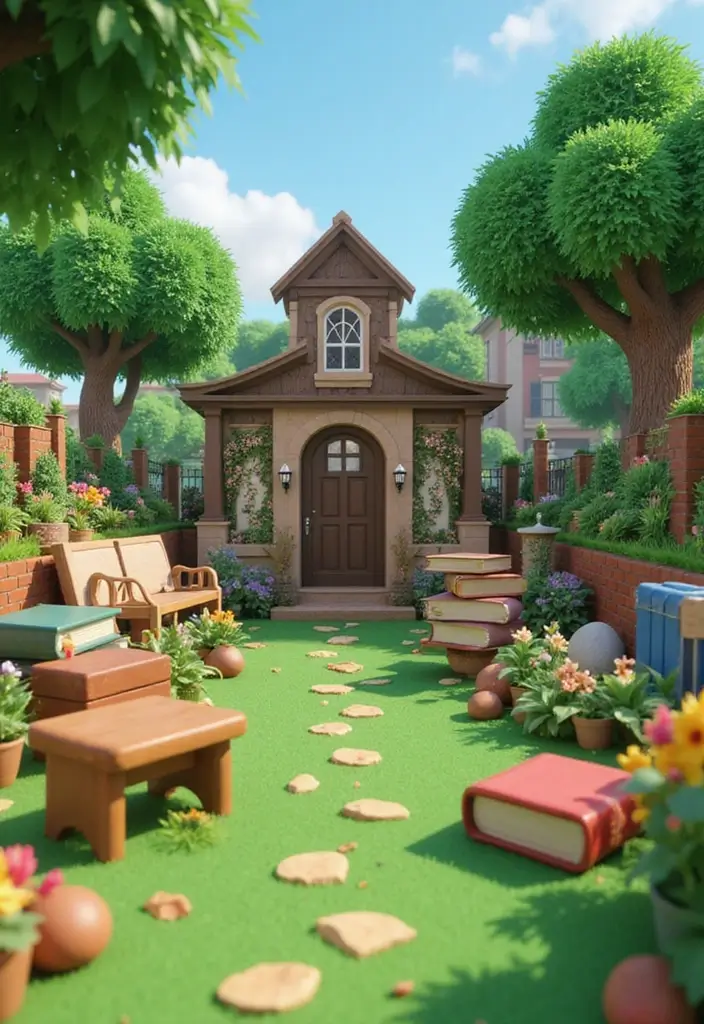 30 Inspiring Grow a Garden Roblox Game Layout Builds to Try - 22. Literary Garden