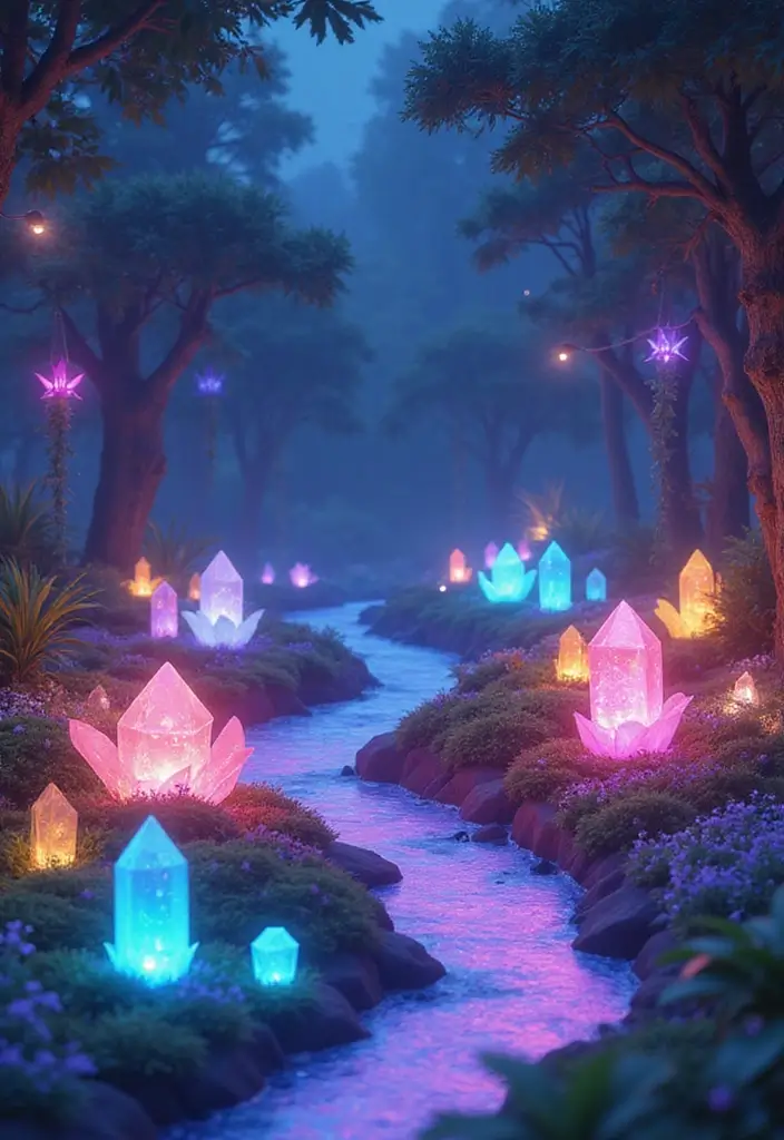 30 Inspiring Grow a Garden Roblox Game Layout Builds to Try - 27. Crystal Garden