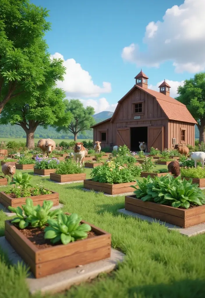 30 Inspiring Grow a Garden Roblox Game Layout Builds to Try - 6. Rustic Farm Garden