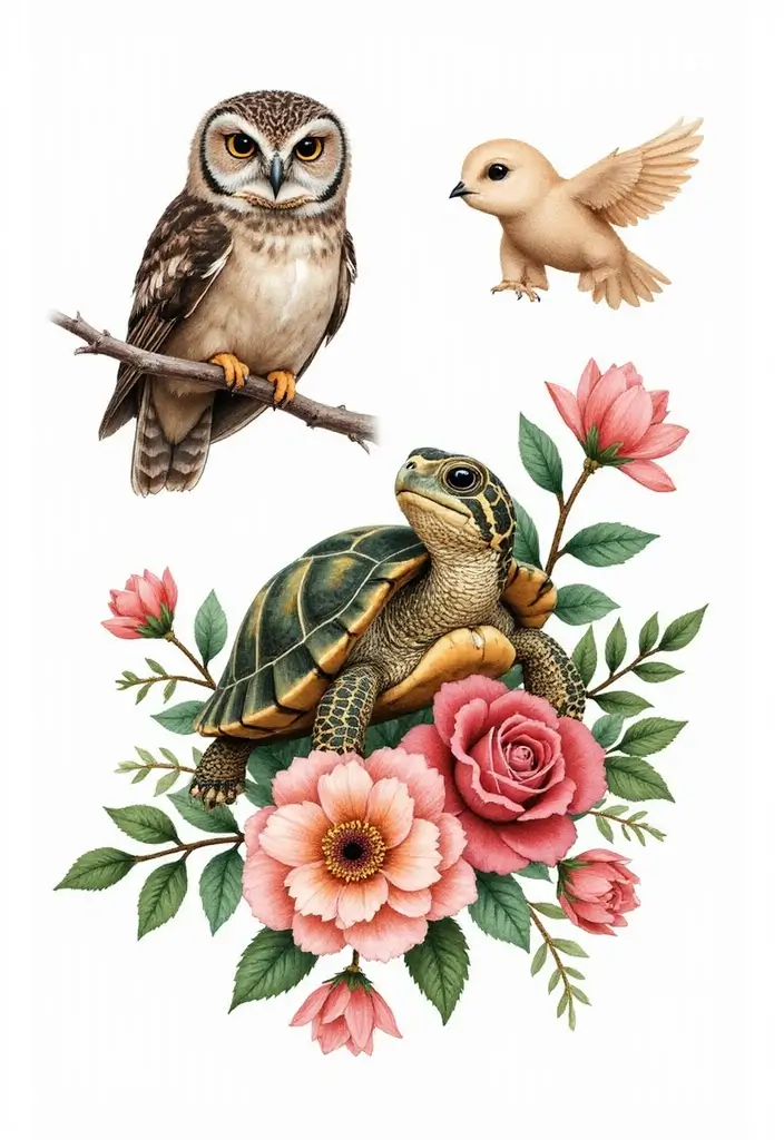 30 Magical Over the Garden Wall Tattoo Ideas for Fans - 1. Woodland Creatures